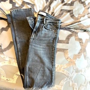 Zara Grey size 4 grey Ankle slit jeans